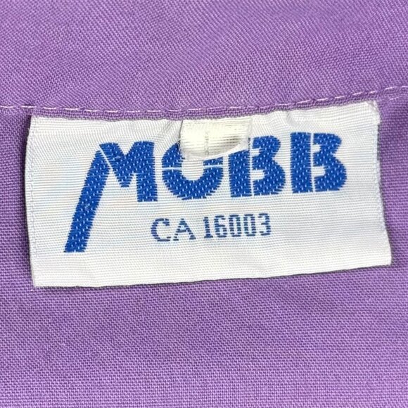 Mobb Womens Medium Purple Zip Front Short Sleeve Scrub Jacket Tunic Pockets - Picture 6 of 7
